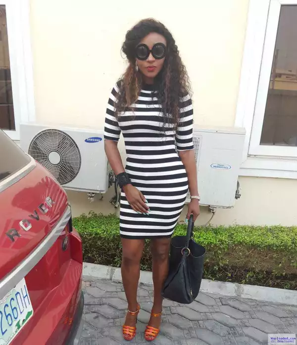 Photo: Actress Ini Edo Steps Out In Stripes